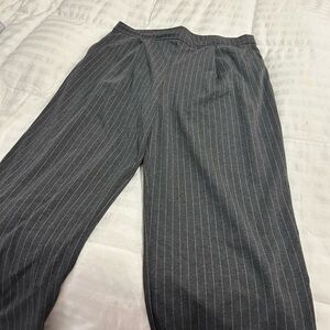 H&M Women's Dark Gray Pinstripe Dress Pants